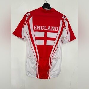 Men’s Biemme England Cycling Jersey Flag Crest Made in Italy Back Pocket Top